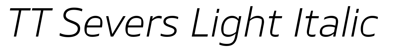 TT Severs Light Italic